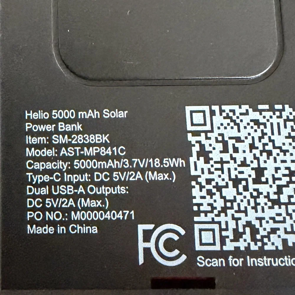 Helio 5000 mAh Solar Power Bank